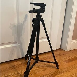 Sleek Black Tripod for Cameras